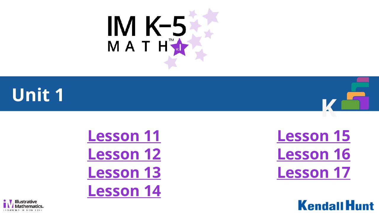 Unit 1 Lessons 11 17