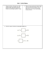 Unit 2 Pre Unit Practice Problems