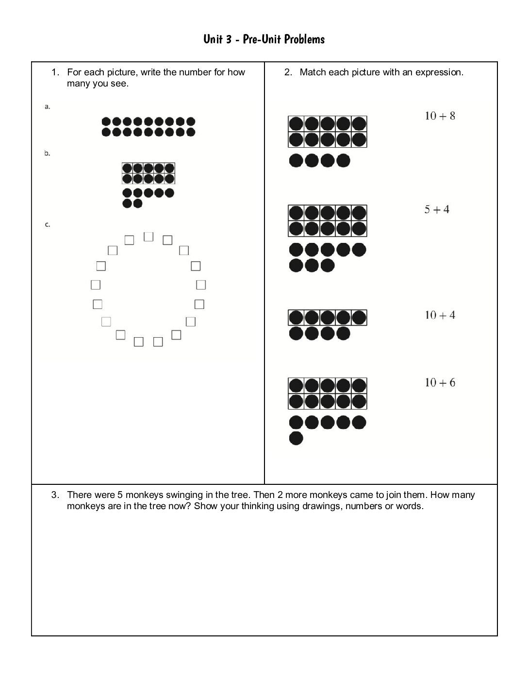 Unit 3 Pre Unit Practice Problems
