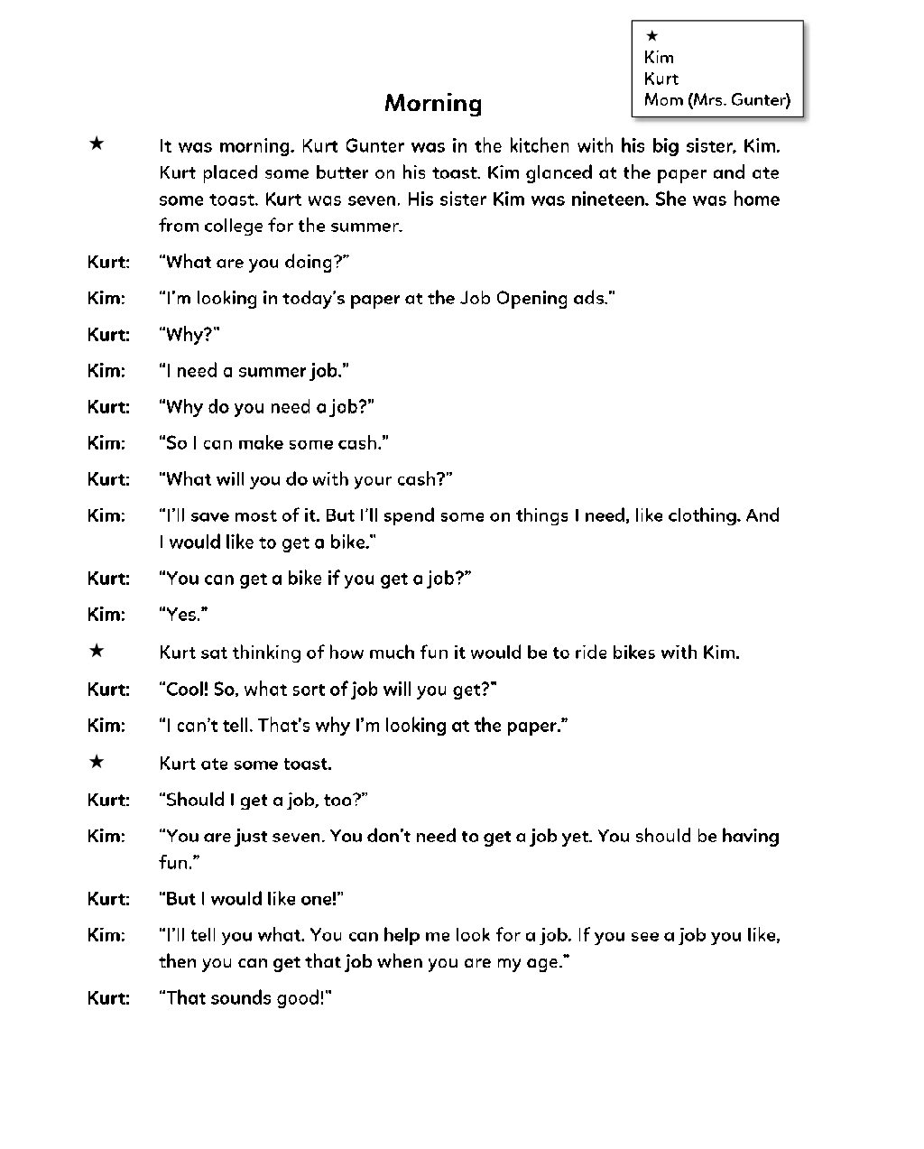 Unit 4 Fluency Texts Part 1