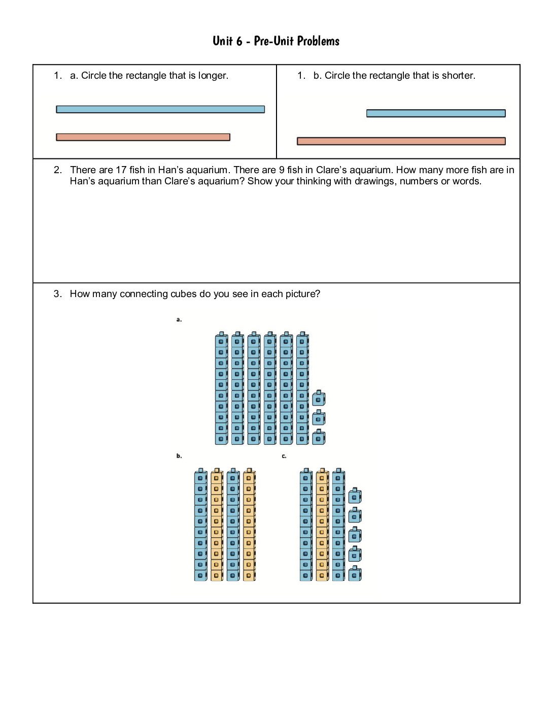 Unit 6 Pre Unit Practice Problems