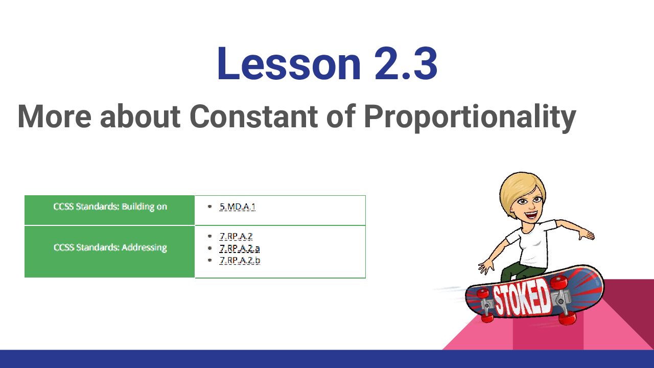 2.03 More About Constant Of Proportionality