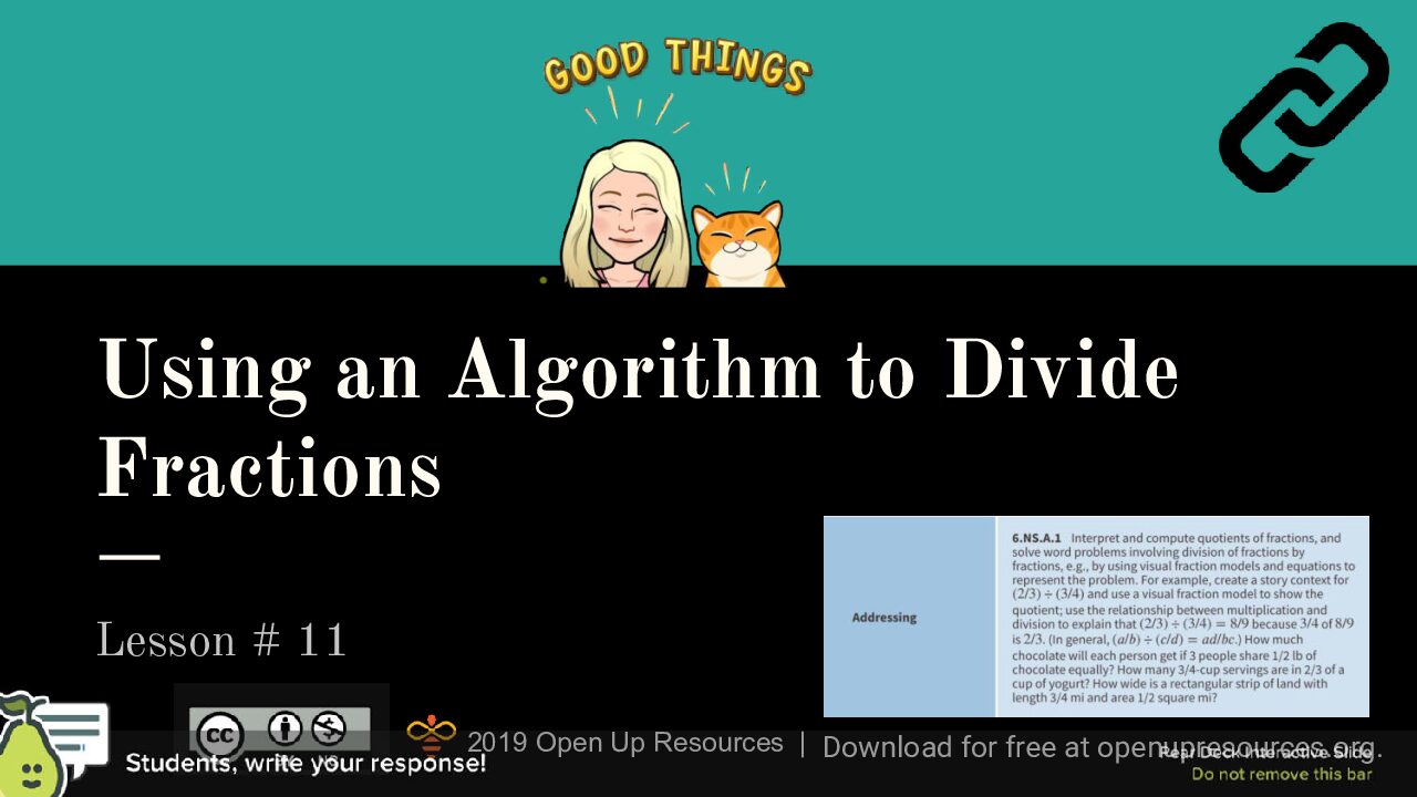 6.4.11 Using An Algorithm To Divide Fractions Peardeck