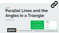 8.1.16 Parallel Lines And The Angles İn A Triangle