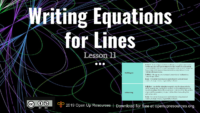 8.2.11 Writing Equations For Lines