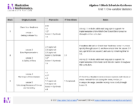 Algebra 1 Block Schedule Unit 1