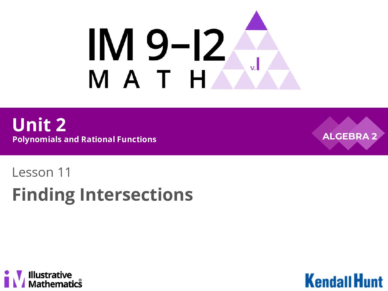 Algebra 2 Unit 2 Lesson 11