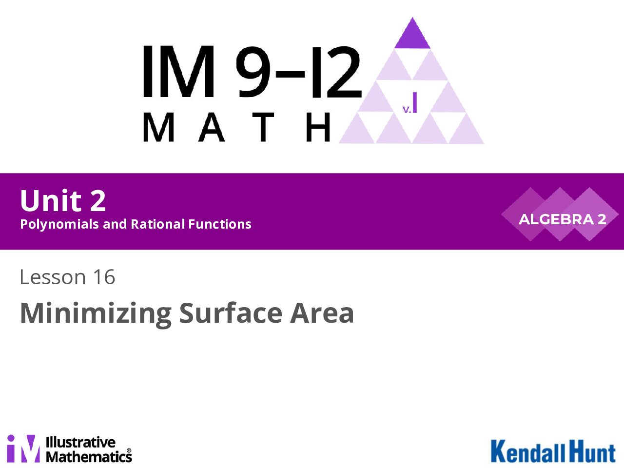 Algebra 2 Unit 2 Lesson 16