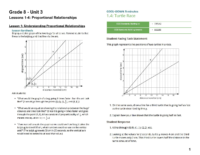 G8 U3 Lesson Synthesis & Cool Down Planning Summary