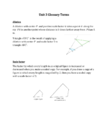 Geometry Unit 3 Glossary Terms