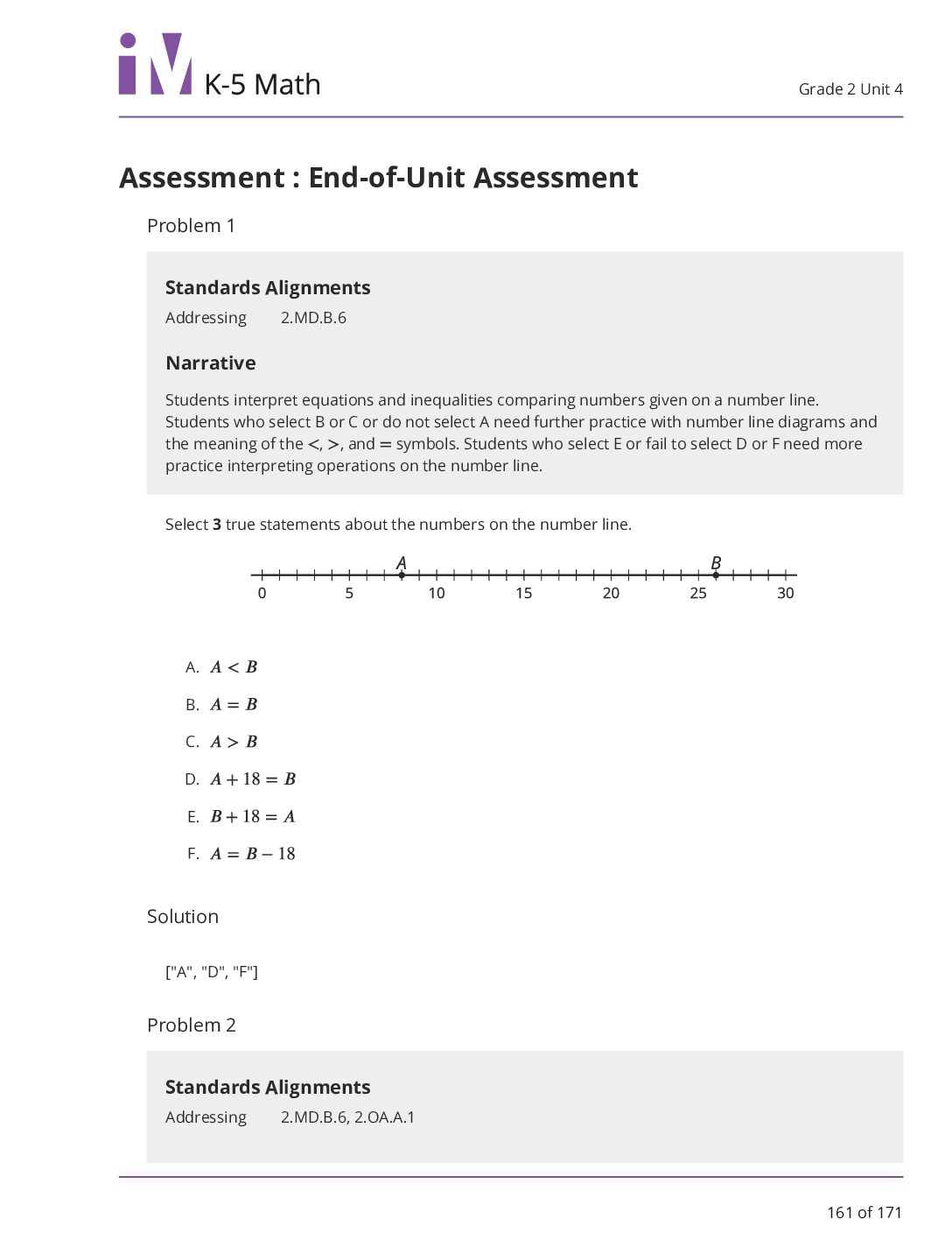 Grade 2 Unit 4 End Of Unit Assessment