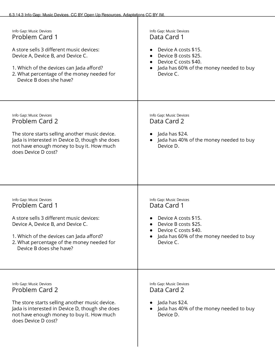 Grade6.3.D14.3 İnfo Gap Music Devices İnfo Gap Music Devices