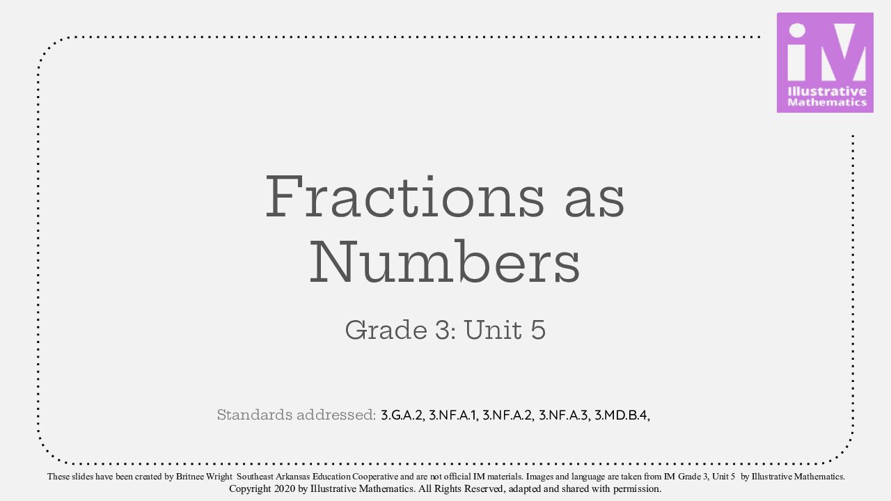 Im Gr.3 Unit 5 Fractions As Numbers