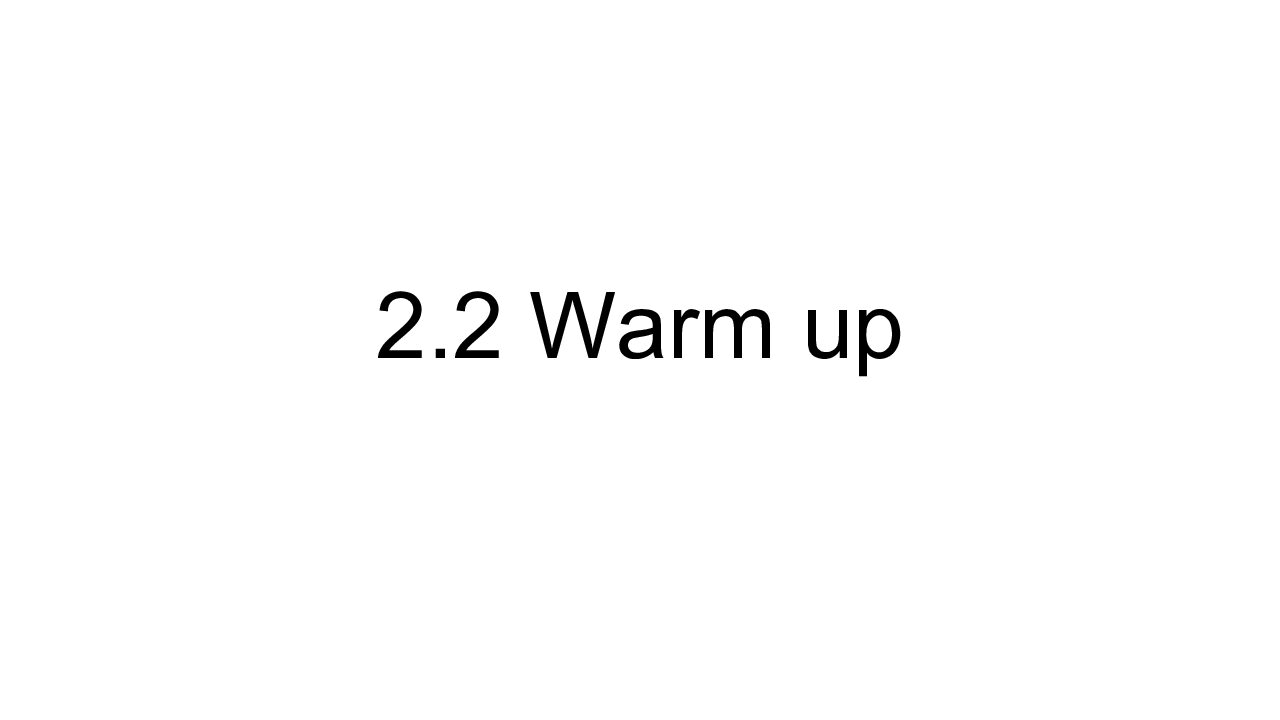 Im Grade 6 Unit 2 Warm Ups