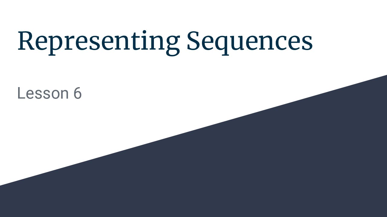 Lesson 6 Representing Sequences