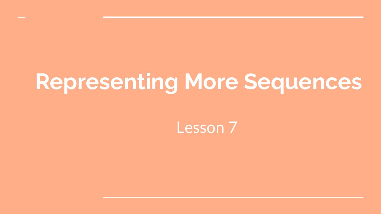 Lesson 7 Representing Sequences