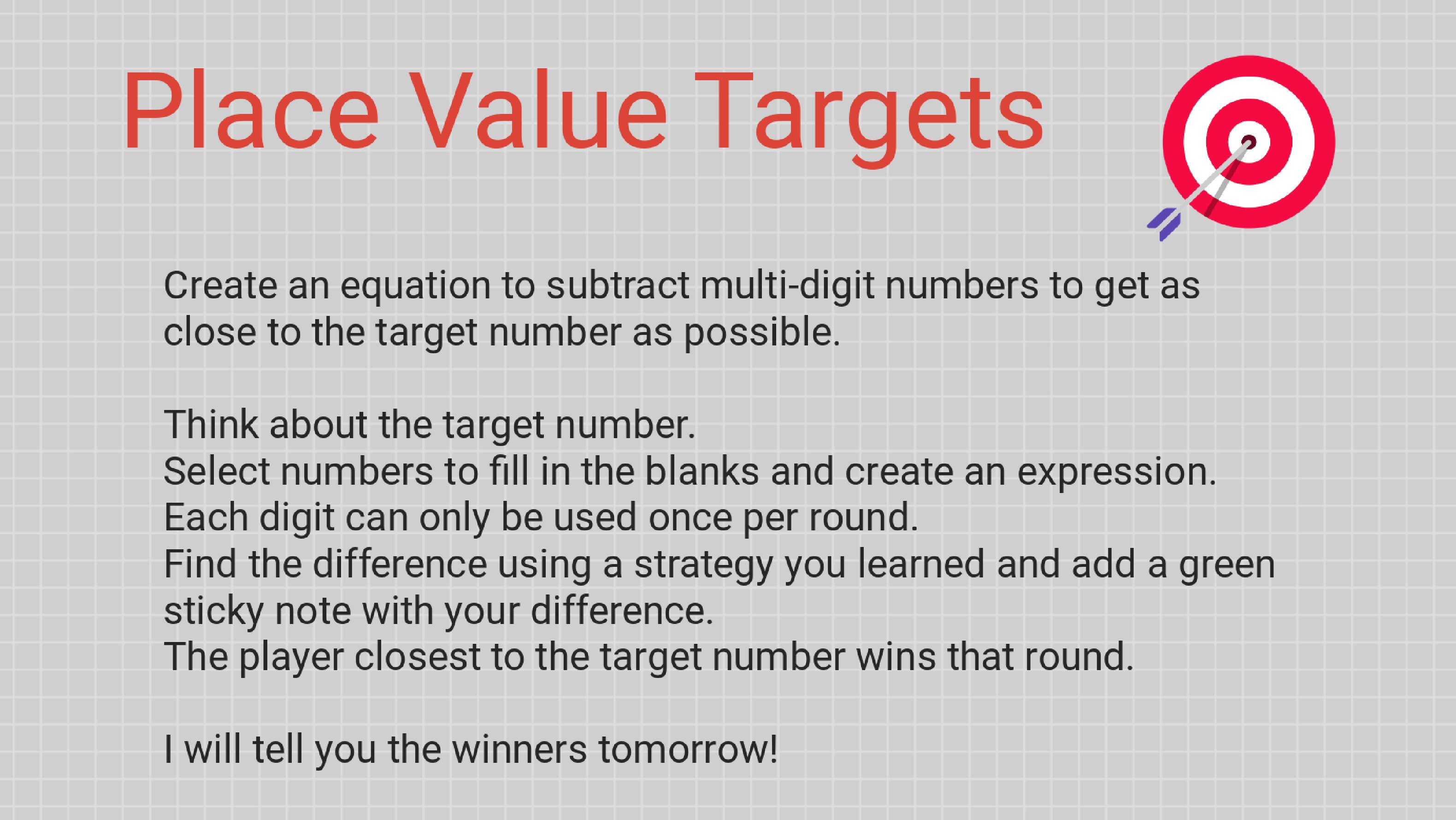 Place Value Targets Stage 2