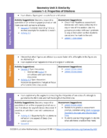 Section Level Planning Guide Geometry Unit 3