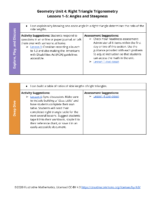 Section Level Planning Guide Geometry Unit 4