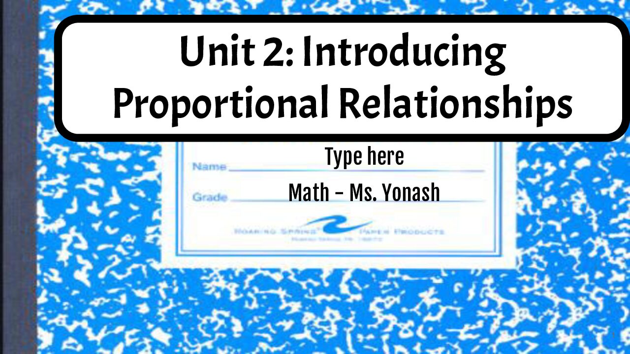 Share Unit 2 Proportions Student Slides