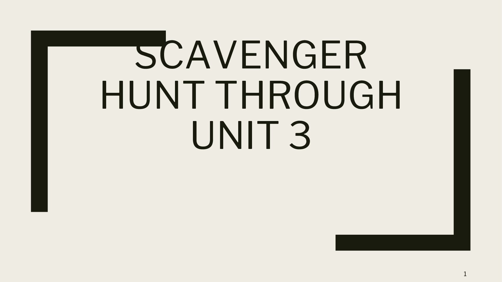 Unit 3 Review Scavenger Hunt Through Unit 3 (2)