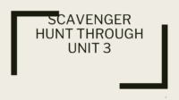 Unit 3 Review Scavenger Hunt Through Unit 3 (2)