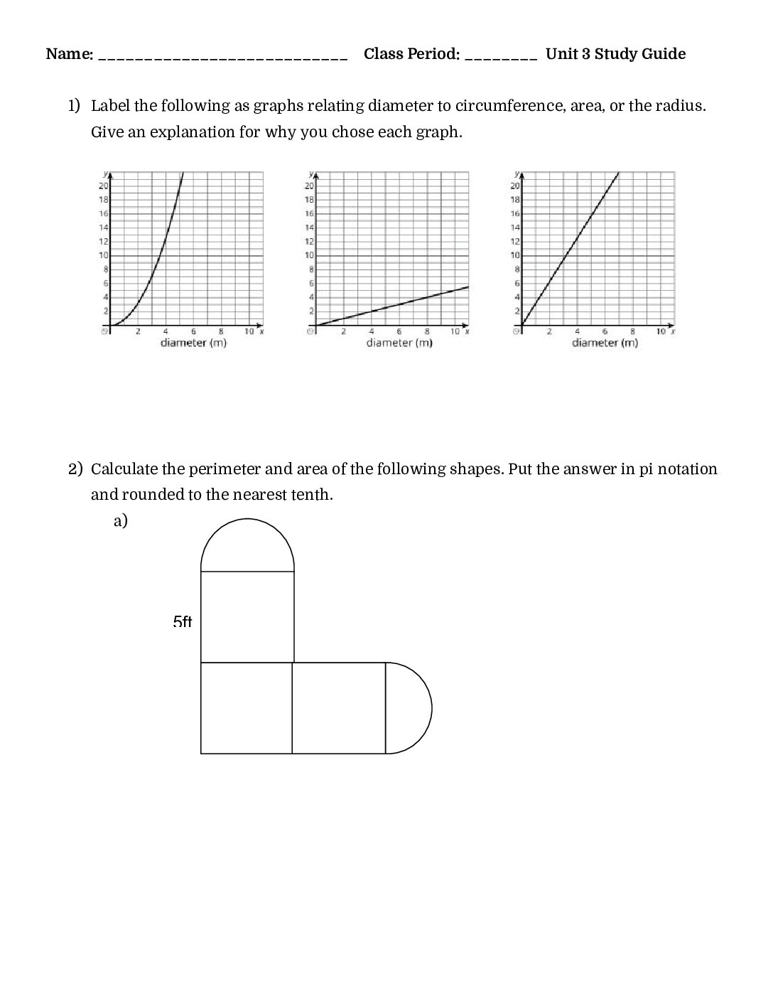 Unit 3 Study Guide Grade 7