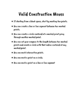 Valid Construction Moves Chart