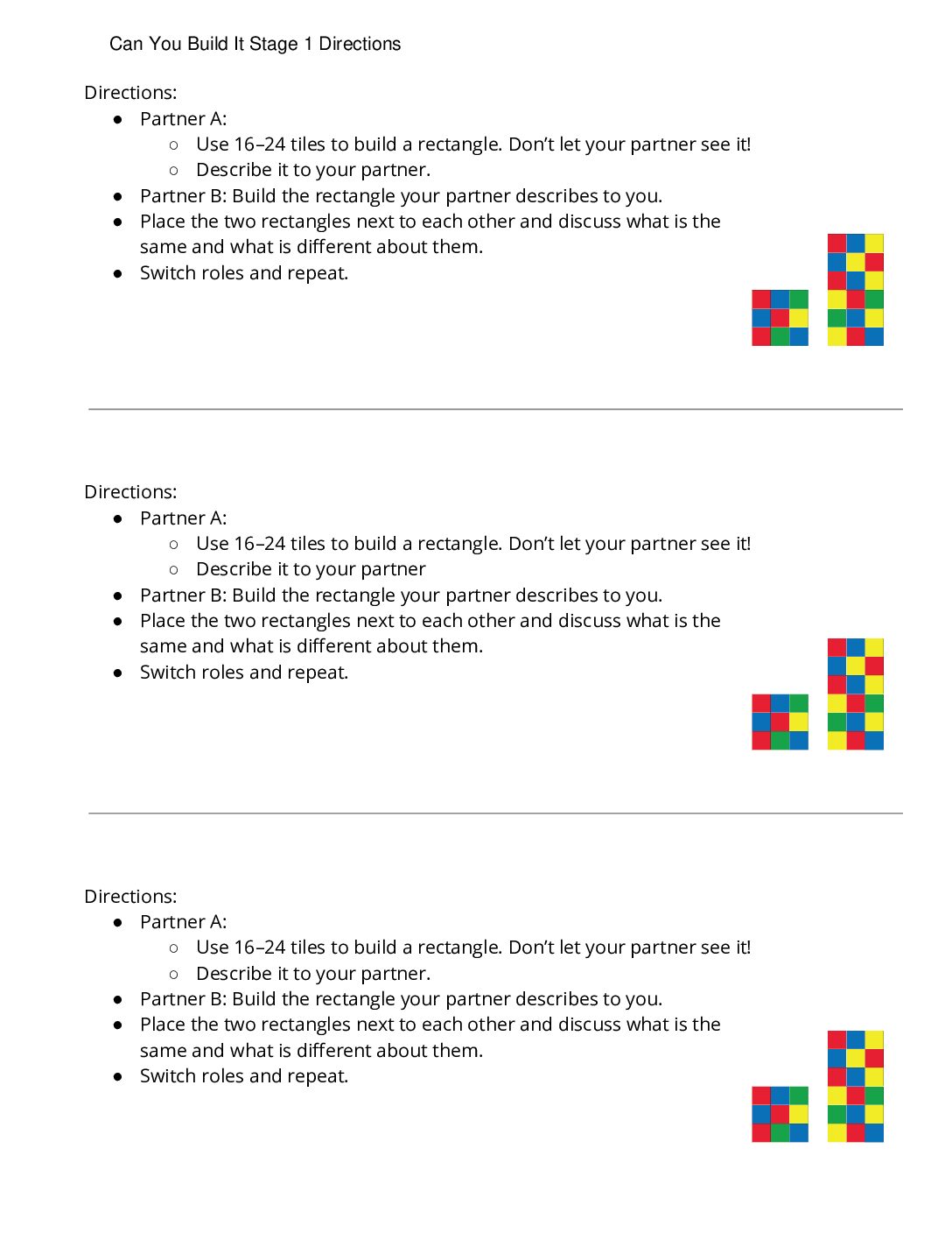 Center Can You Build İt 3 5 Stage 1 Rectangles Can You Build İt Stage 1 Directions