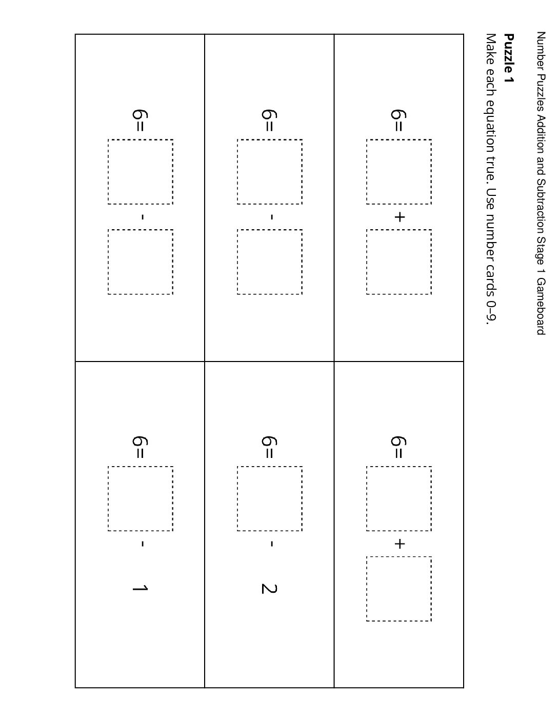 Center-Number-Puzzles-Addition-And-Subtraction-1-4-Stage-1-Within-10-Number-Puzzles-Addition-And-Subtraction-Stage-1-Gameboard