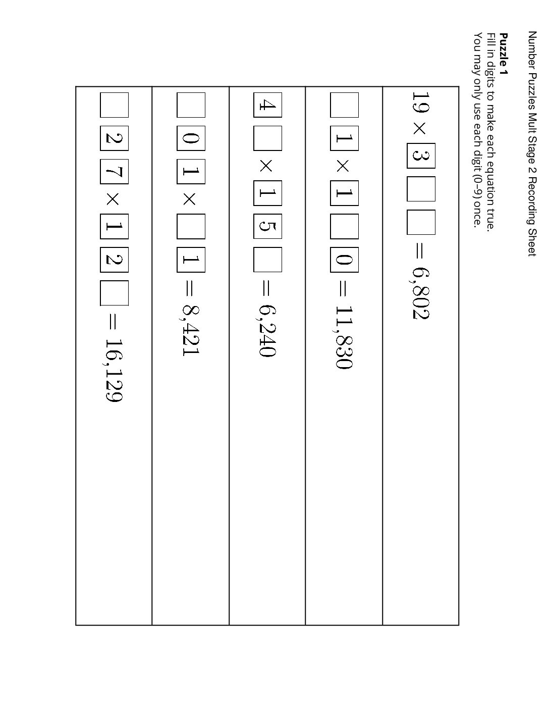 Center-Number-Puzzles-Multiplication-And-Division-4-5-Stage-2-Multi-Digit-Factors-Number-Puzzles-Mult-Stage-2-Recording-Sheet