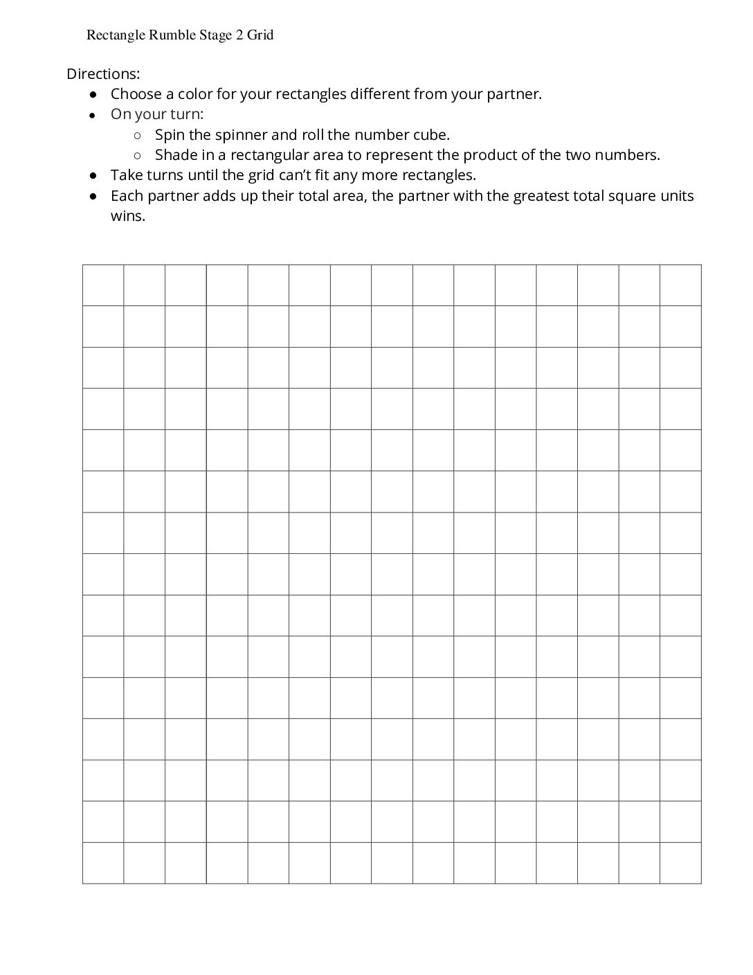 Center Rectangle Rumble 3 5 Stage 2 Factors 1 5 Rectangle Rumble Stage 2 Grid