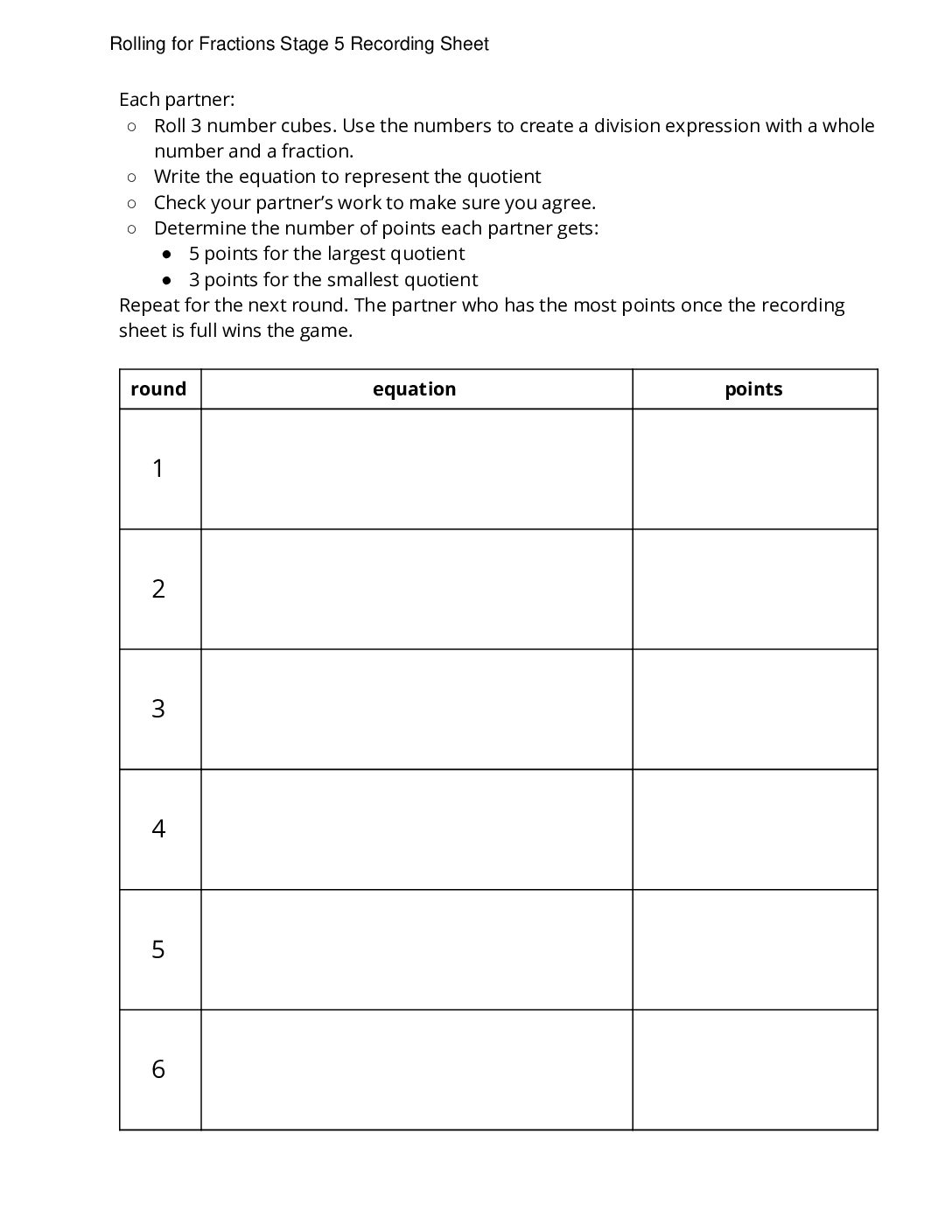 Center-Rolling-For-Fractions-3-5-Stage-5-Divide-Unit-Fractions-And-Whole-Numbers-Rolling-For-Fractions-Stage-5-Recording-Sheet