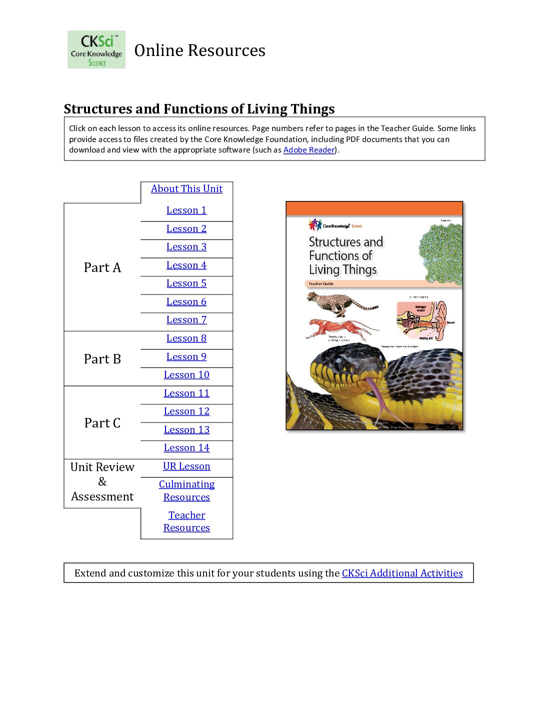 Cksci G4U3 Structurefunction Online Resources