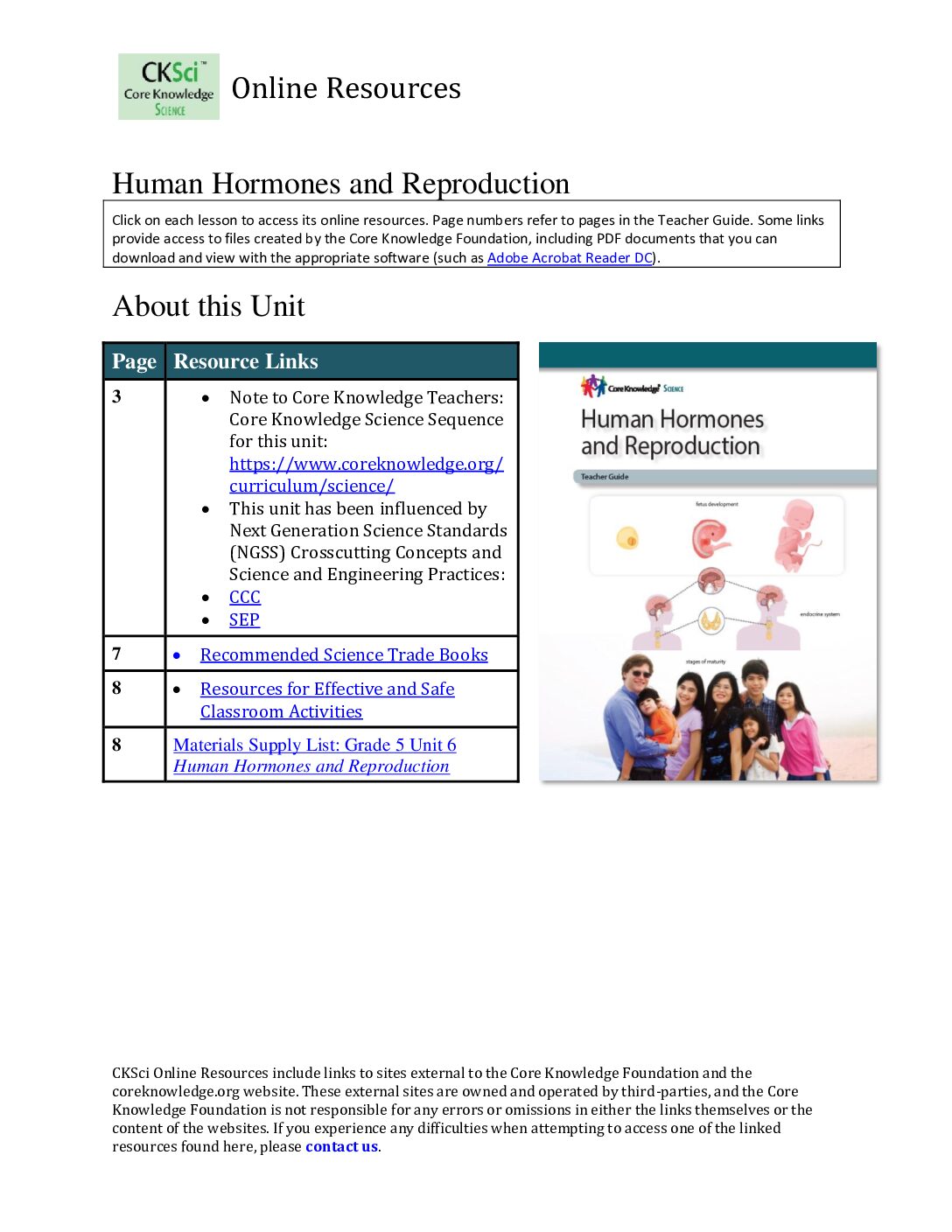 Cksci G5U6 Online Resources