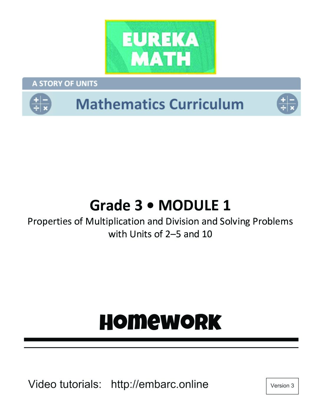 G3 M1 Student Homework