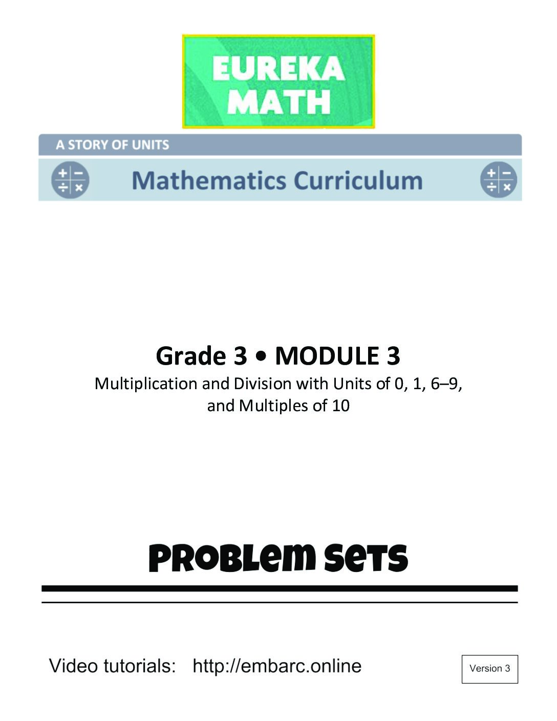 G3 M3 Student Problem Sets