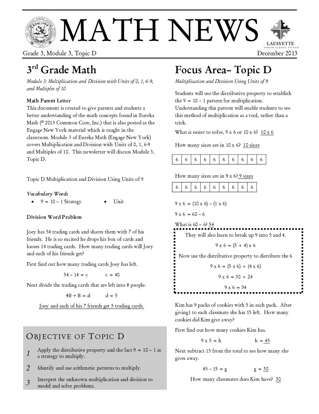 G3 M3 Td V1 Newsletter