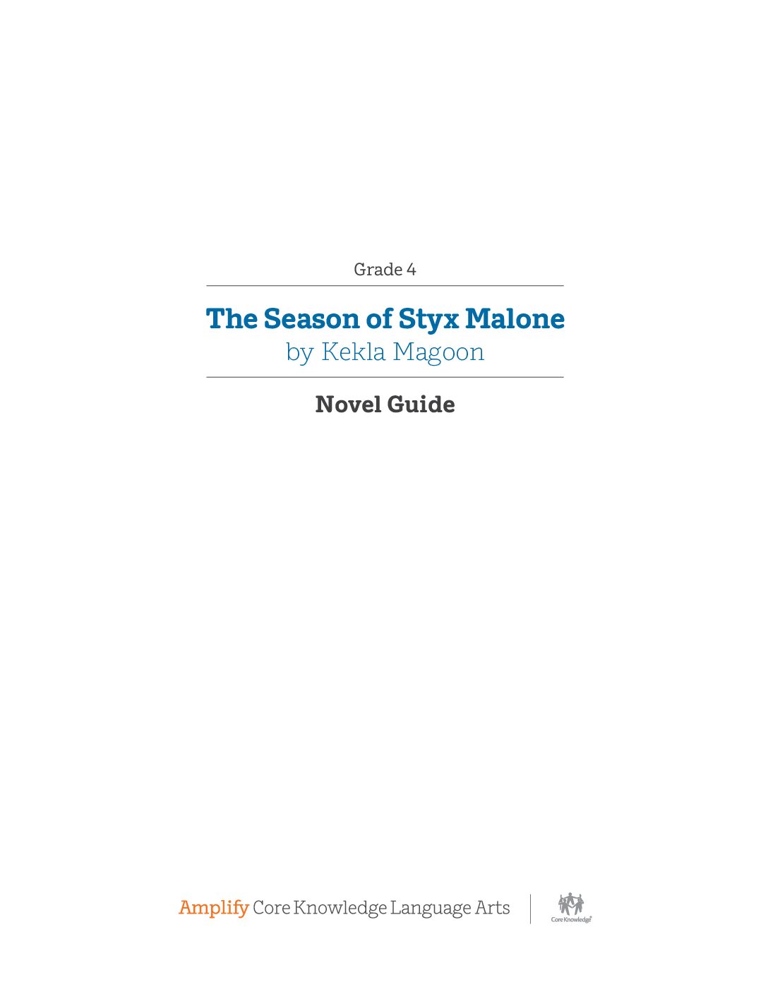 G4 The Season Of Styx Malone Teacher Guide