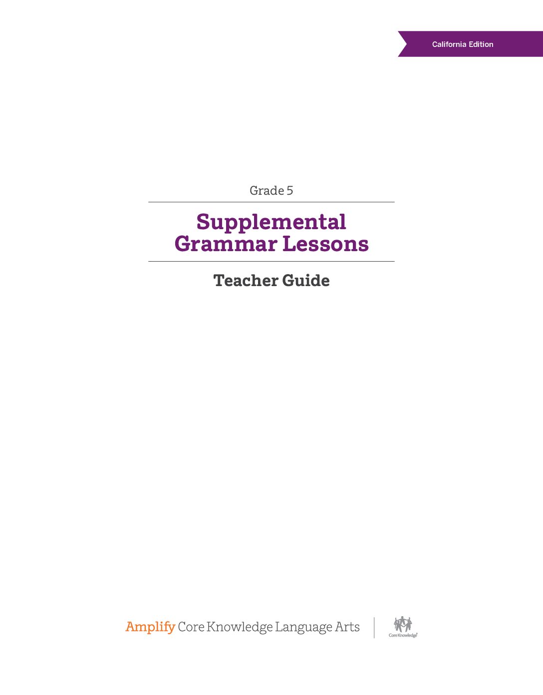 G5 Supplemental Grammar Lessons