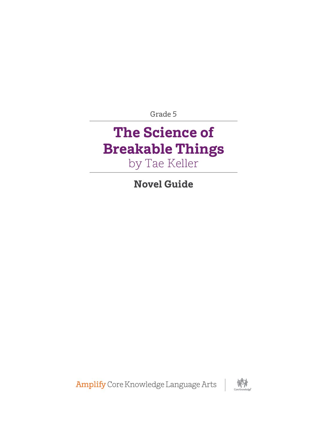 G5 The Science Of Breakable Things Activity Book