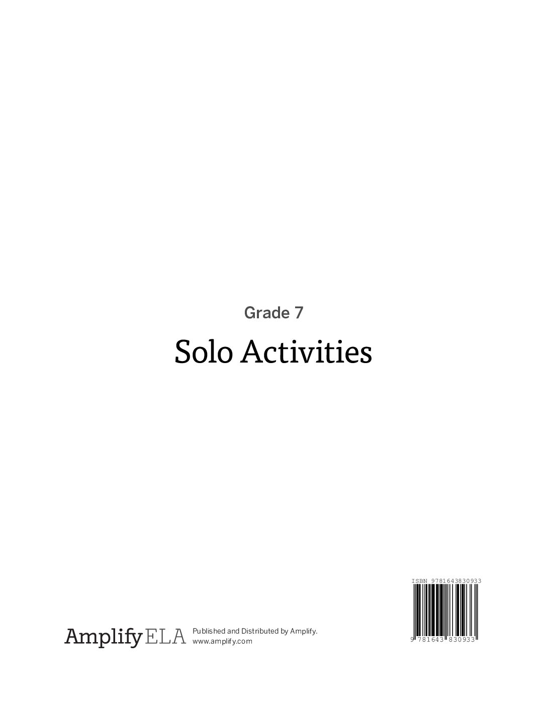 Grade 7 Solo Activities
