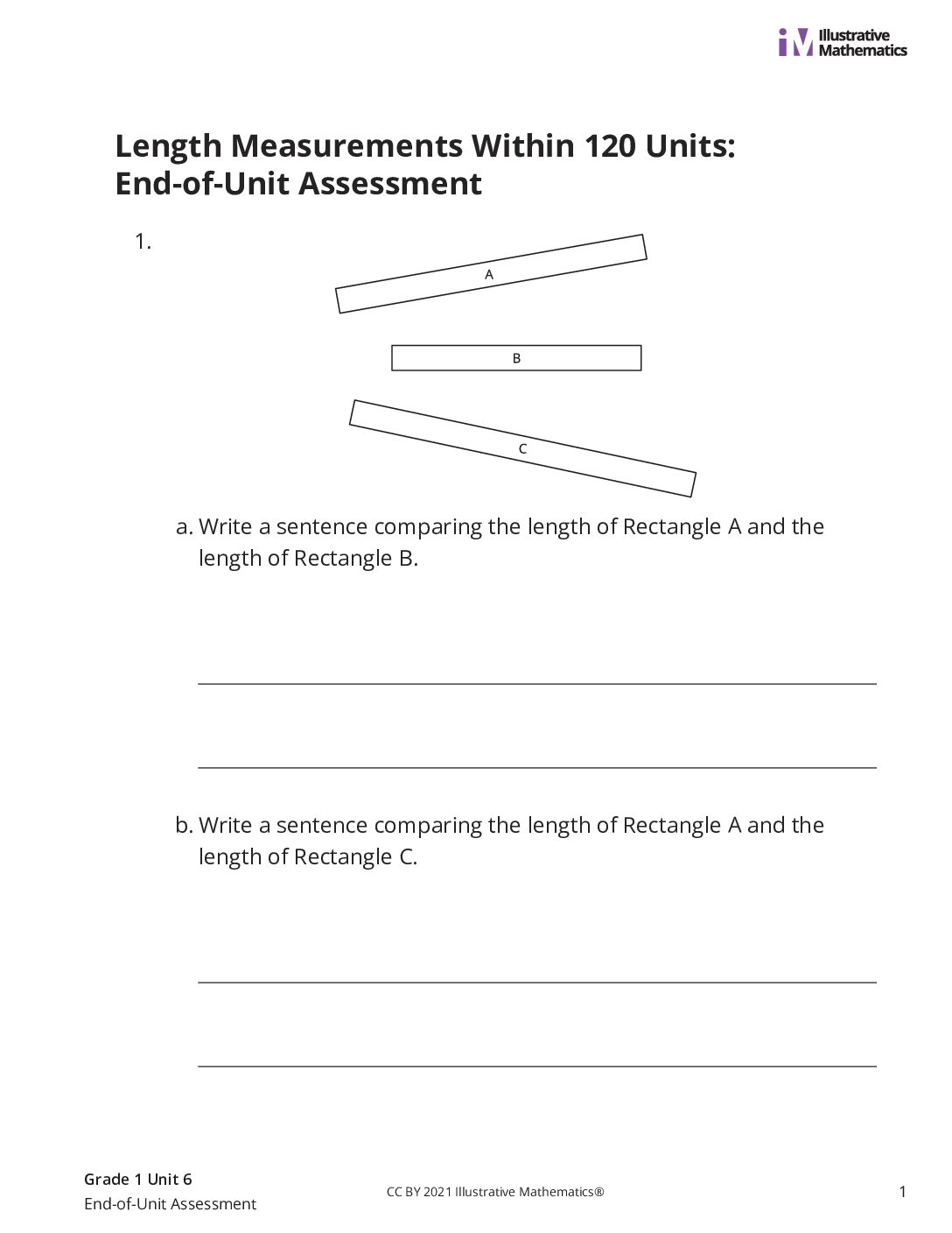 Grade1 6 End Of Unit Assessment Assessment 3