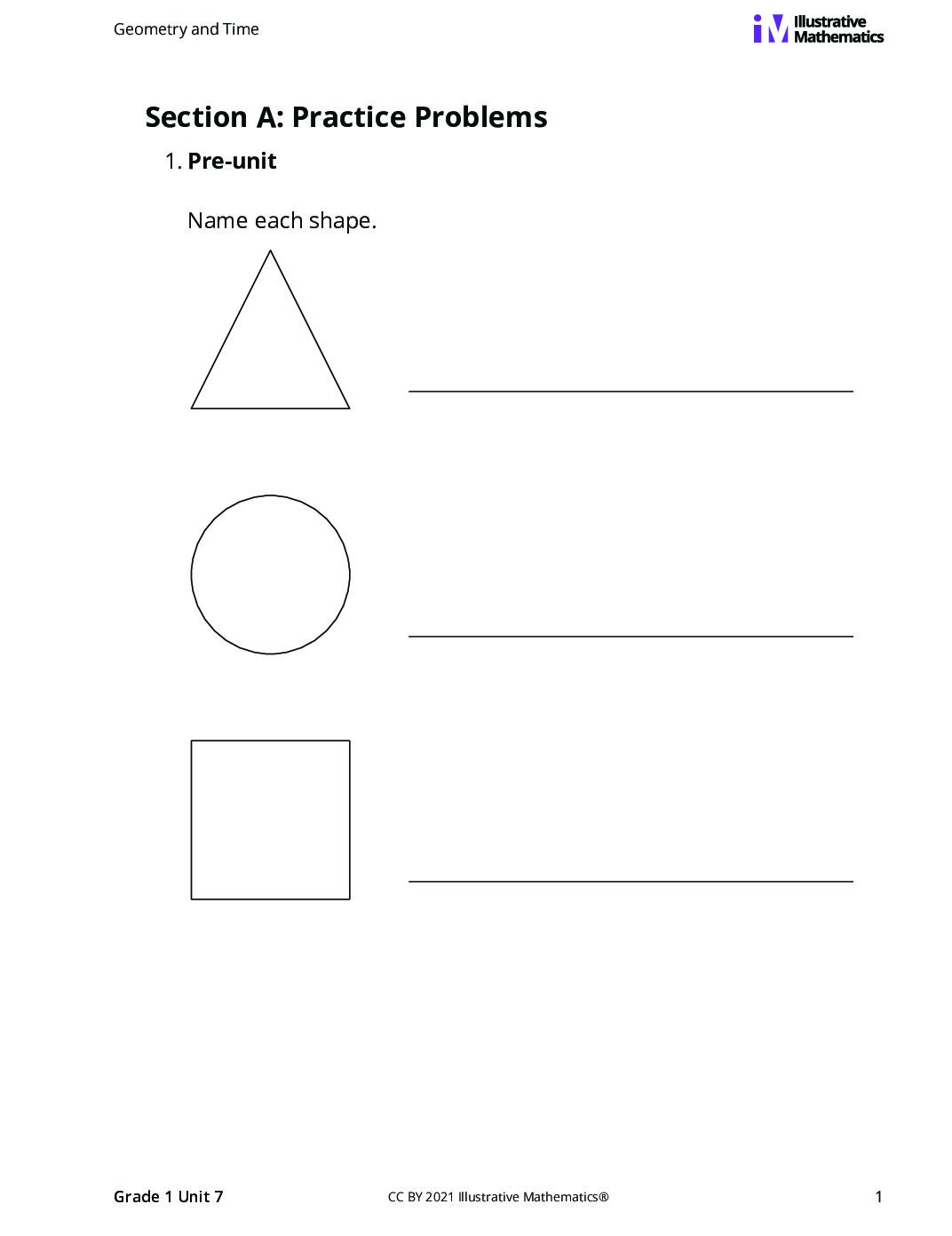 Grade1 7 A Flat And Solid Shapes Curated Practice Problem Set