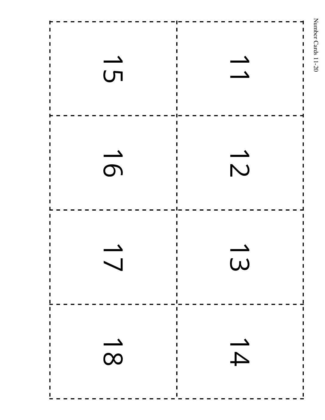Grade1.3.B9.1 Make İt Teen Numbers And 10 Frames Number Cards 11 20