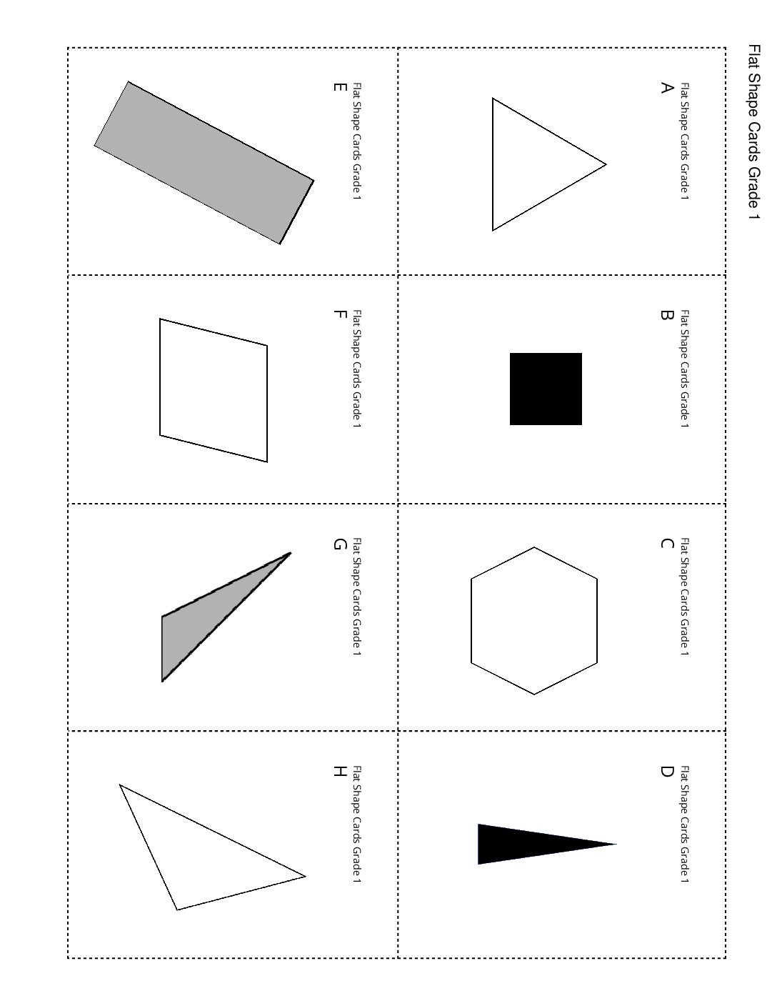 Grade1.7.A3.1 Card Sort Flat Shapes Flat Shape Cards Grade 1