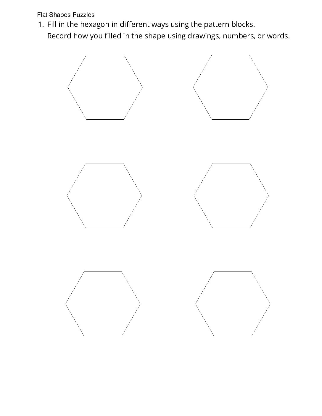 Grade1.7.A7.1 Build With Pattern Blocks Flat Shapes Puzzles