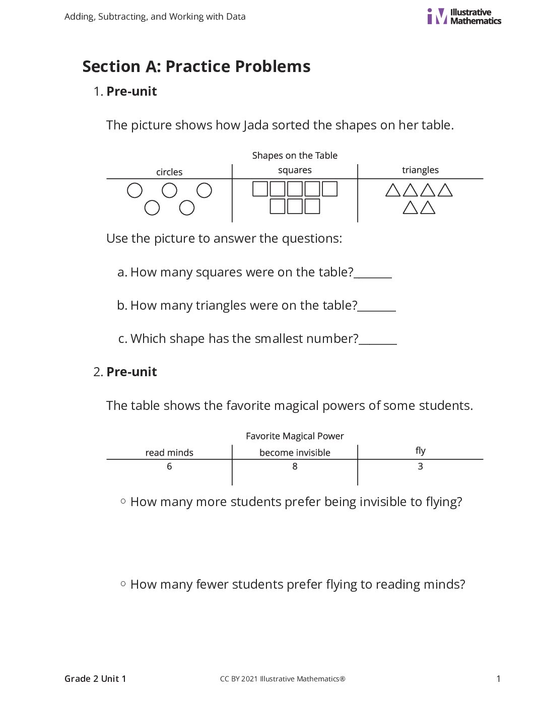 Grade2 1 A Add And Subtract Within 20 Curated Practice Problem Set