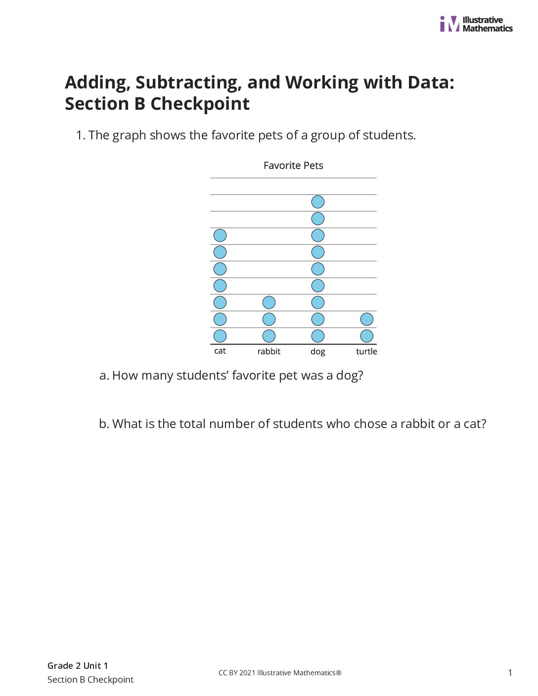 Grade2 1 Section B Checkpoint Assessment