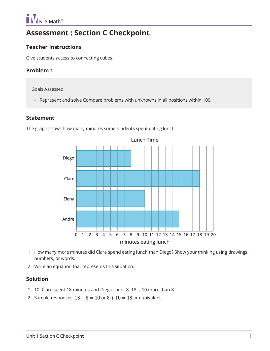 Grade2 1 Section C Checkpoint Teacher Guide